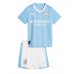 Cheap Manchester City Home Football Kit Children 2023-24 Short Sleeve (+ pants)